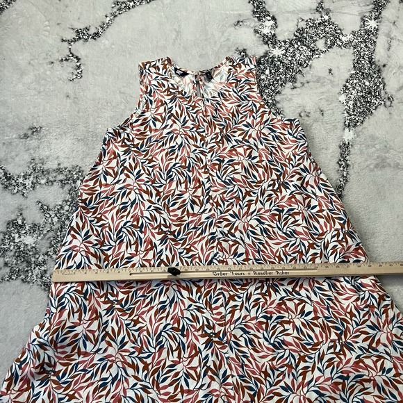 Lands End Dress Womens Size 1X Multicolor Sleeveless Linen in a Cream Color - Picture 3 of 11